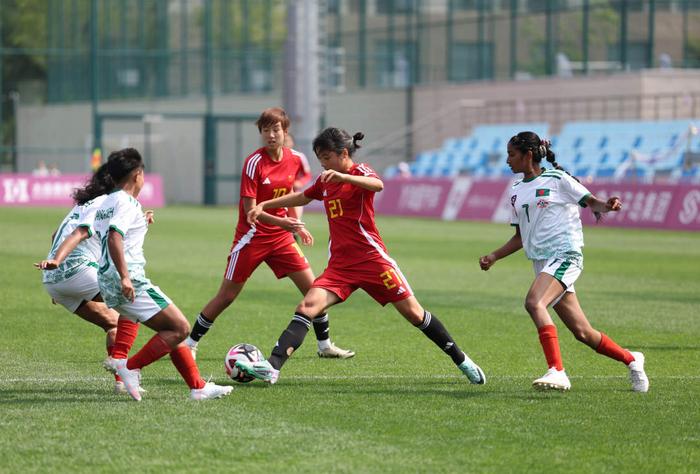 国际女子足球赛事上，中国队再次获得胜利